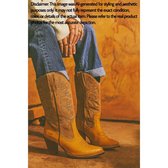 Frye Shoes - Vintage Frye Cowboy Boots Brown Suede Leather Western Pull-On Boots Size 7B